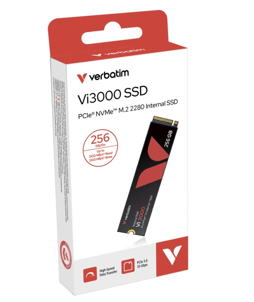 HBV-49373-256GB Verbatim 49373 Vi3000 NVMe M.2 Internal SSD 256GB