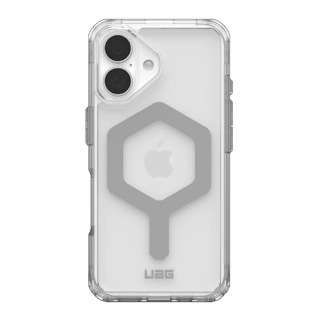 UAG Plyo MagSafe Apple iPhone 16 (6.1") Rugged Case - Ice/Silver (114482114333),16ft. Drop Protection (4.8M), Armored Shell, 10 Years Warranty