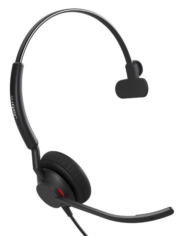 Jabra Engage 40 (Inline Link) UC Mono USB-C Corded Headsets, Lightweight  sturdy, Double the mic, Busylight, Hearing Protection, Audio Quality