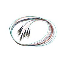 [015.012.1406] Fibre Pigtail ST OM4 Multimode 2m. 6 Pack. Rainbow. Backward Compatible With OM3