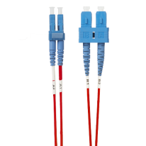 [FL.OS2LCSC1.5MR] 1.5m LC-SC OS1 / OS2 Singlemode Fibre Optic Cable: Red