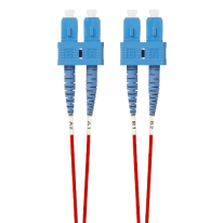 [FL.OS2SCSC10MR] 10m SC-SC OS1 / OS2 Singlemode Fibre Optic Cable: Red