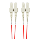 FL.OM4SCSC05MR 0.5m SC-SC OM4 Multimode Fibre Optic Patch Cable: Red