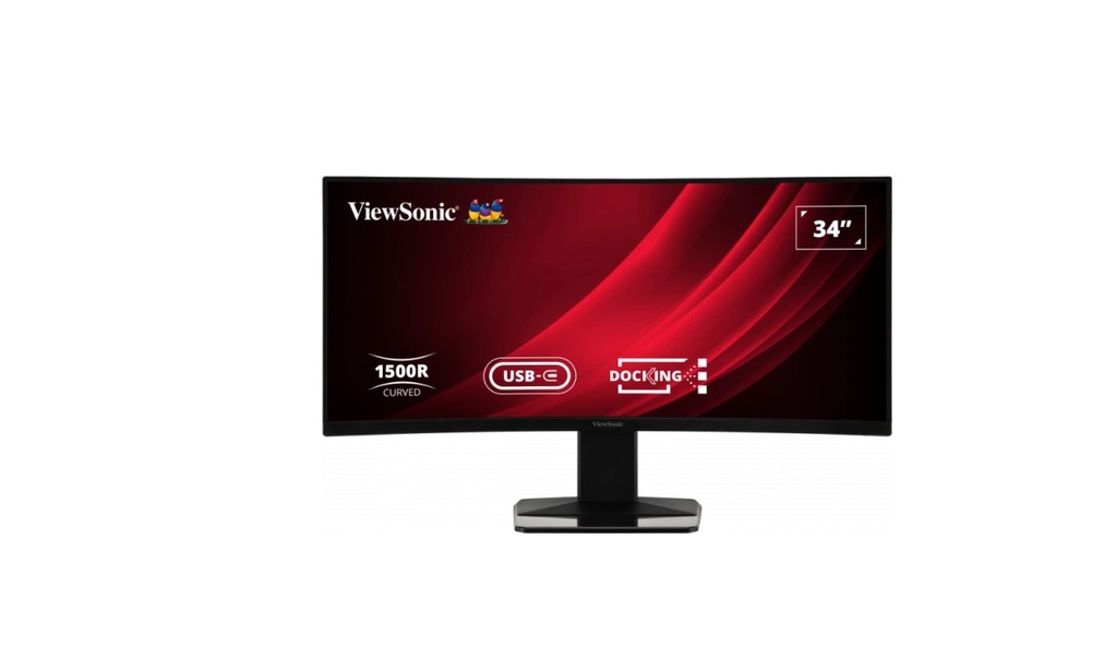 Project - ViewSonic 34" Curved 3440x1440 Business Education USB-C Dock, 65w Charger,Ethernet, FreeSync, Spk, VDisplay, HAS, Superclear VA, Monitor