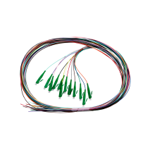 [015.012.1303] 2m Fibre Pigtail LC/APC OS2/OS1 Singlemode | 12 Pack Rainbow