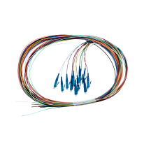 015.012.1302 2m Fibre Pigtail LC OS1 / OS2 Singlemode | 12 Pack Rainbow