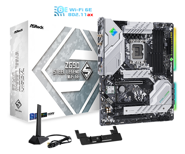 [Z690 Steel Legend WiFi 6E] Z690 Steel Legend WiFi 6E ​ATX LGA1700 Motherboard