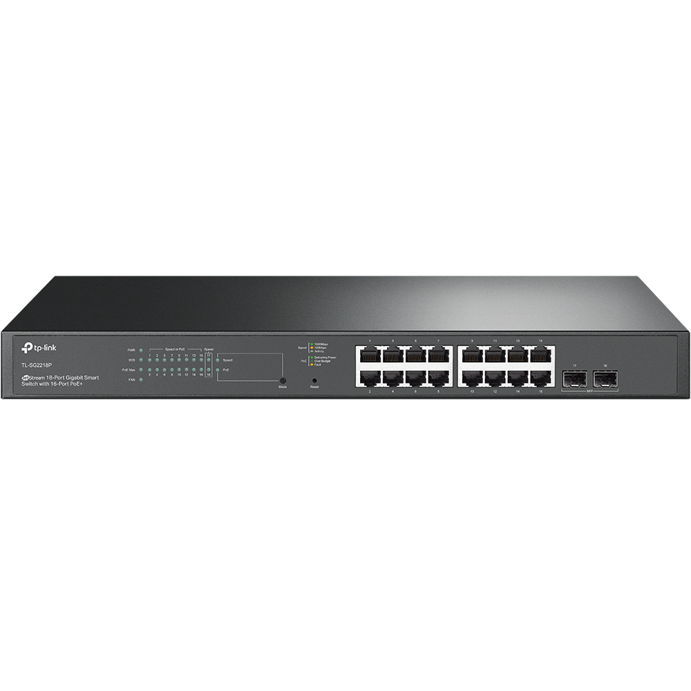 [TL-SG2218P] TL-SG2218P TP-Link  | JetStream 18-Port Gigabit Smart Switch with 16-Port PoE+
