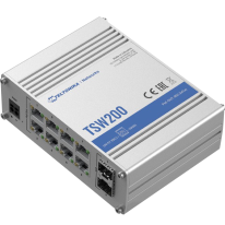 [TSW200] Teltonika | TSW200 | 10 Port Industrial Unmanaged Switch with 8 Port PoE+ and 2 SFP slots  ** PSU not included **
