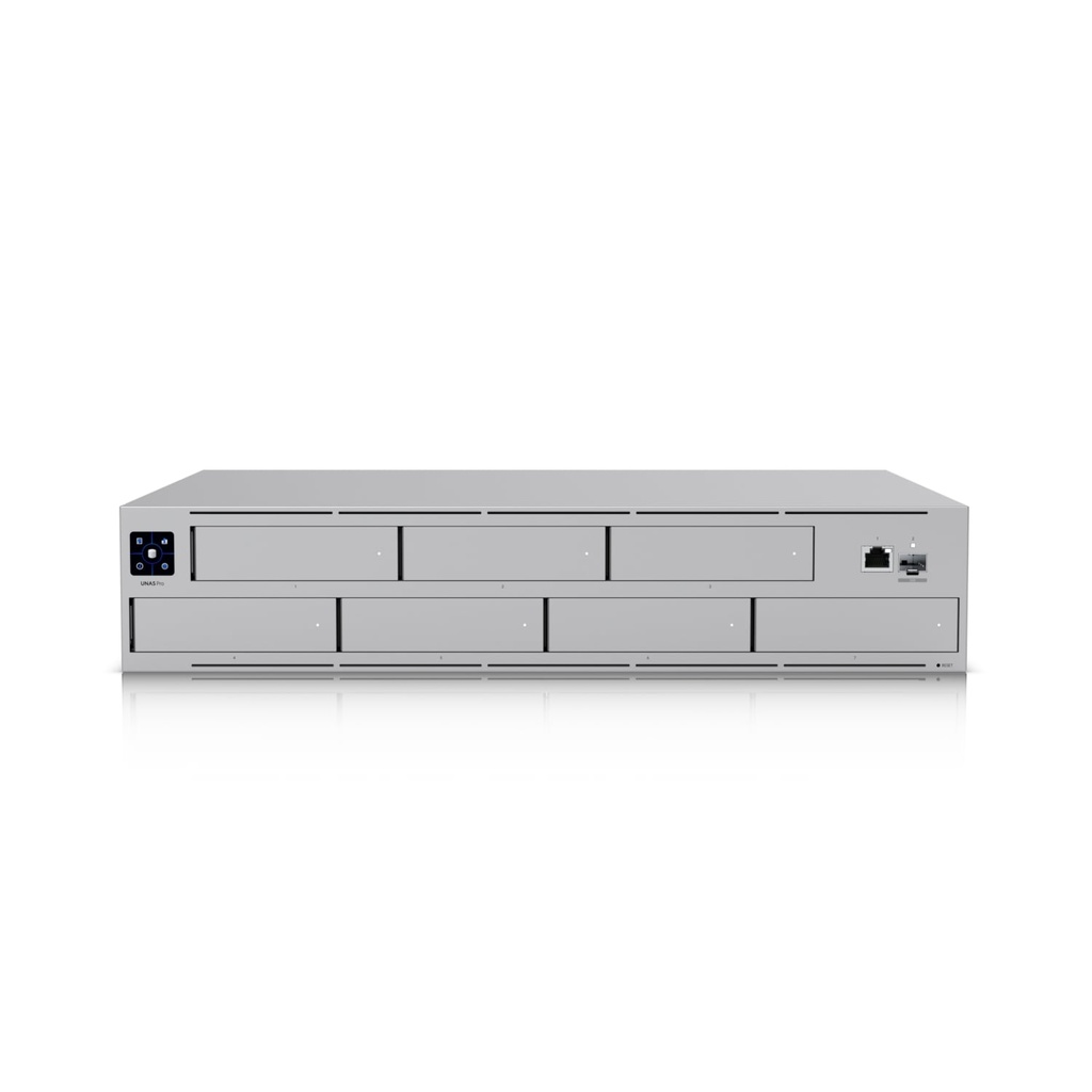 Ubiquiti UNAS Pro 2U Rack-mount NAS, (7) 2.5/3.5" Drive Bays 10 Gbps Performance Designed For Large-scale File Storage  Sharing, 2Yr Warr