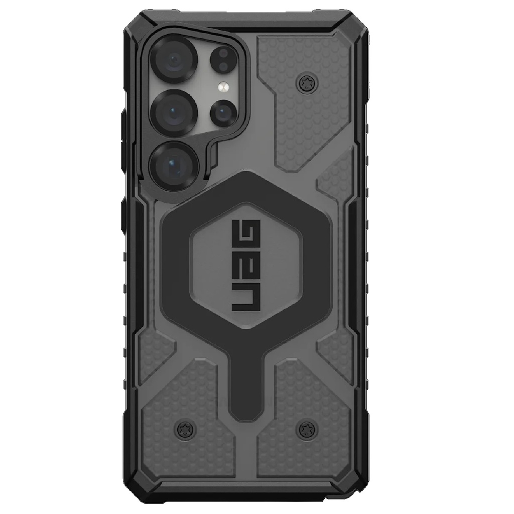 UAG Pathfinder Clear Magnetic Samsung Galaxy S25 Ultra 5G (6.9") Rugged Case - Ash (214483113131), 18ft. Drop Protection (5.4M), 10 Years Warranty