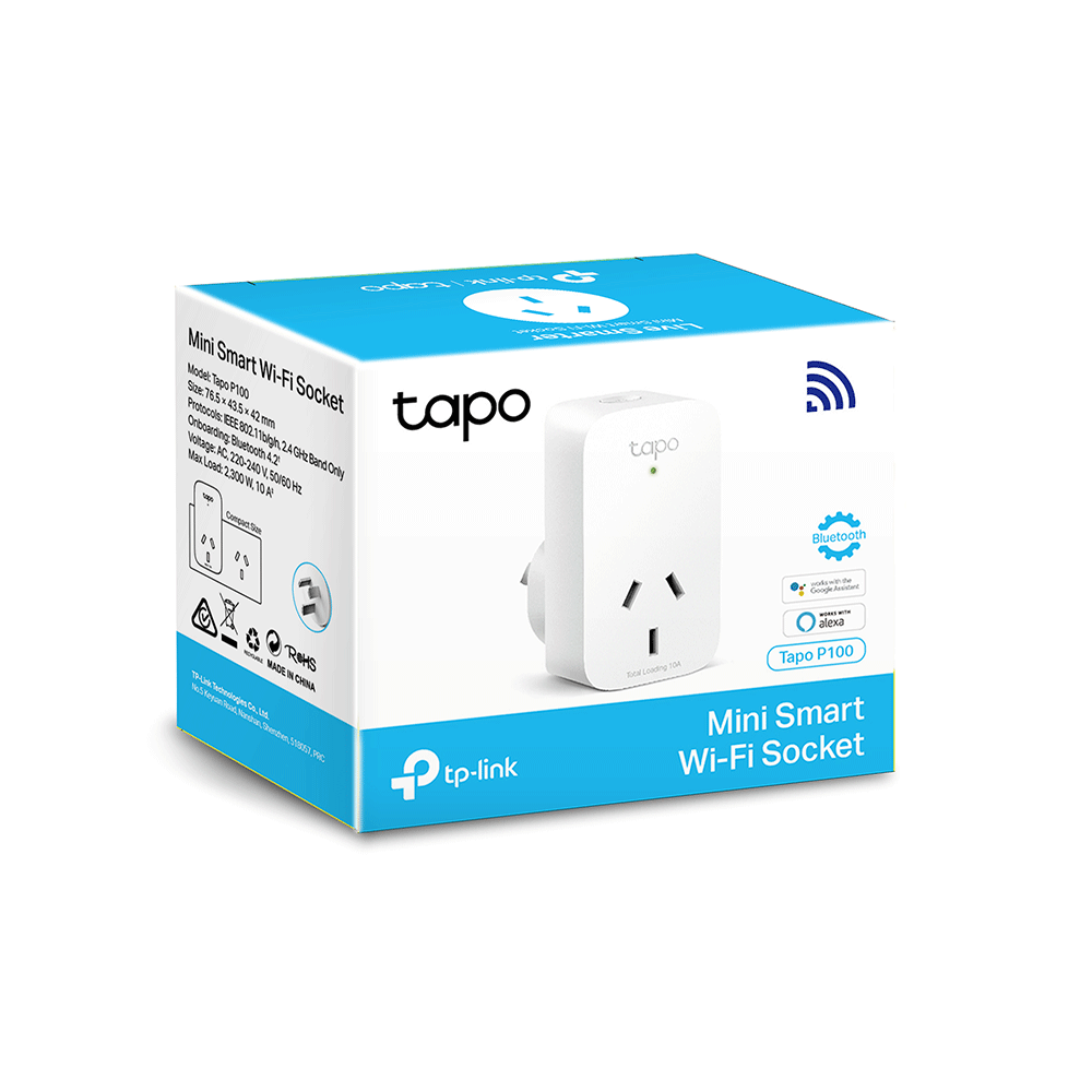 [Tapo P100(1-pack)] TP-Link Tapo P100(1-pack) Mini Smart Wi-Fi Socket Smart Plug