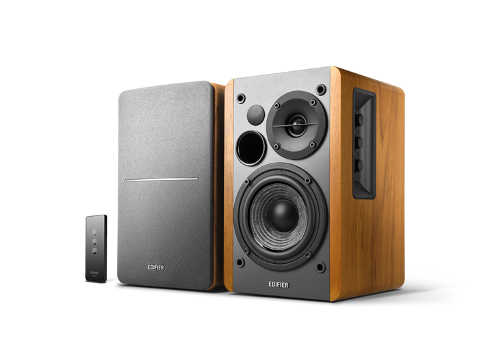 [6923520263882] 6923520263882 Edifier R1280T - Lifestyle Bookshelf Speakers Brown - 3.5mm AUX/Dual RCA, 42W,  MDF Wooden Enclosure