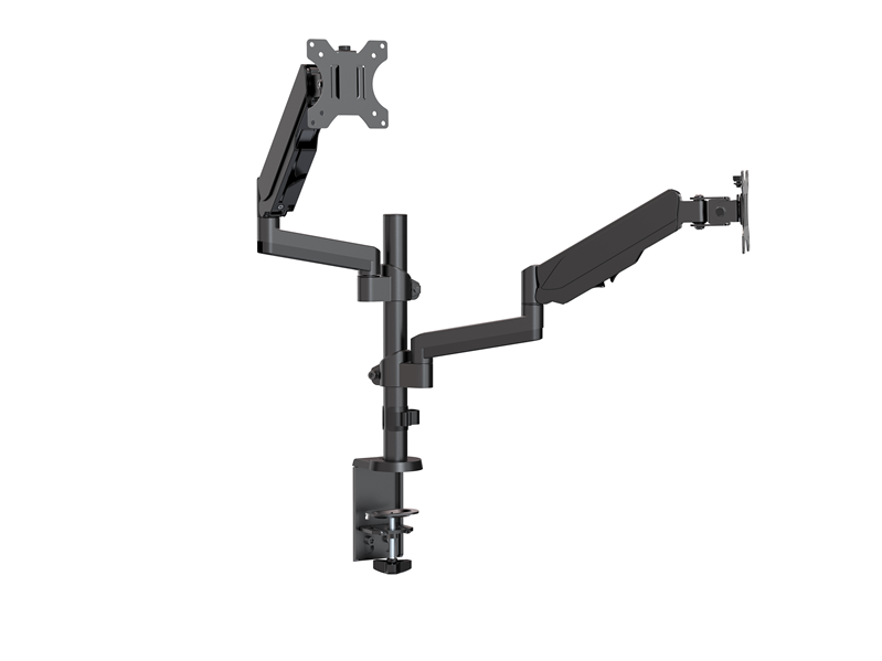 [6956745159418] 6956745159418 Brateck Dual Monitor Full Extension Gas Spring Dual Monitor Arm (independent Arms) Fit Most 17"-32" Monitors Up to 8kg per screen VESA 75x75/100x100