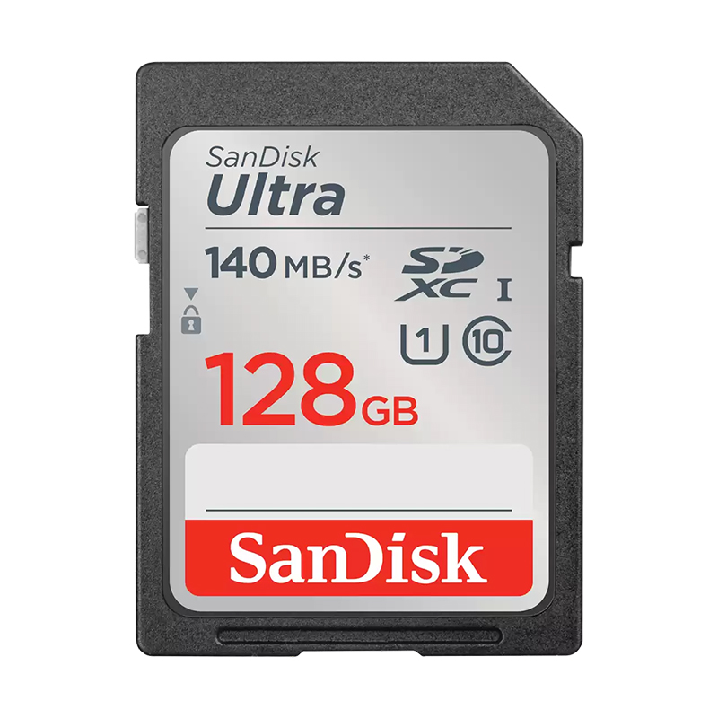 [619659200190] 619659200190 SanDisk Ultra 128GB SDHC SDXC UHS-I Memory Card 140MB/s Full HD Class 10 Speed Shock Proof Temperature Proof Water Proof X-ray Proof Digital Camera