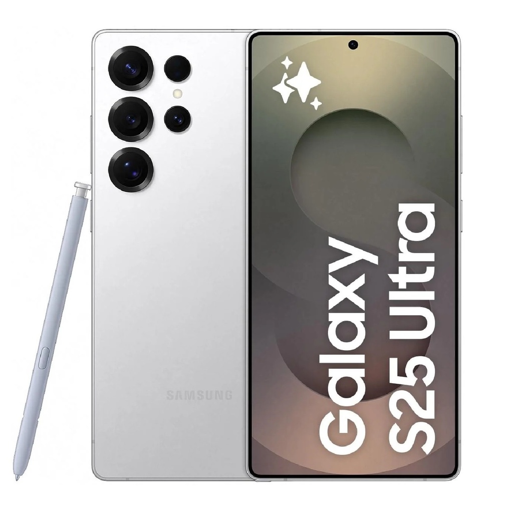 Samsung Galaxy S25 Ultra 5G 512GB - Titanium White Silver *AU STOCK* , 6.9", 12GB/512GB, 200MP/50MP , Single + eSim, AI , 5000mAh , 2 Years Warranty