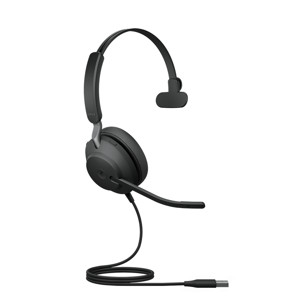 [SPJ-EVL2-40SE-M-MS-A] SPJ-EVL2-40SE-M-MS-A Jabra Evolve2 40 SE Wired USB-A MS Mono Headset, 360° BusyLight, Noise Isolationg Ear Cushions, 2Yr Warranty, Plug-and-play, 3-Microphone Technology