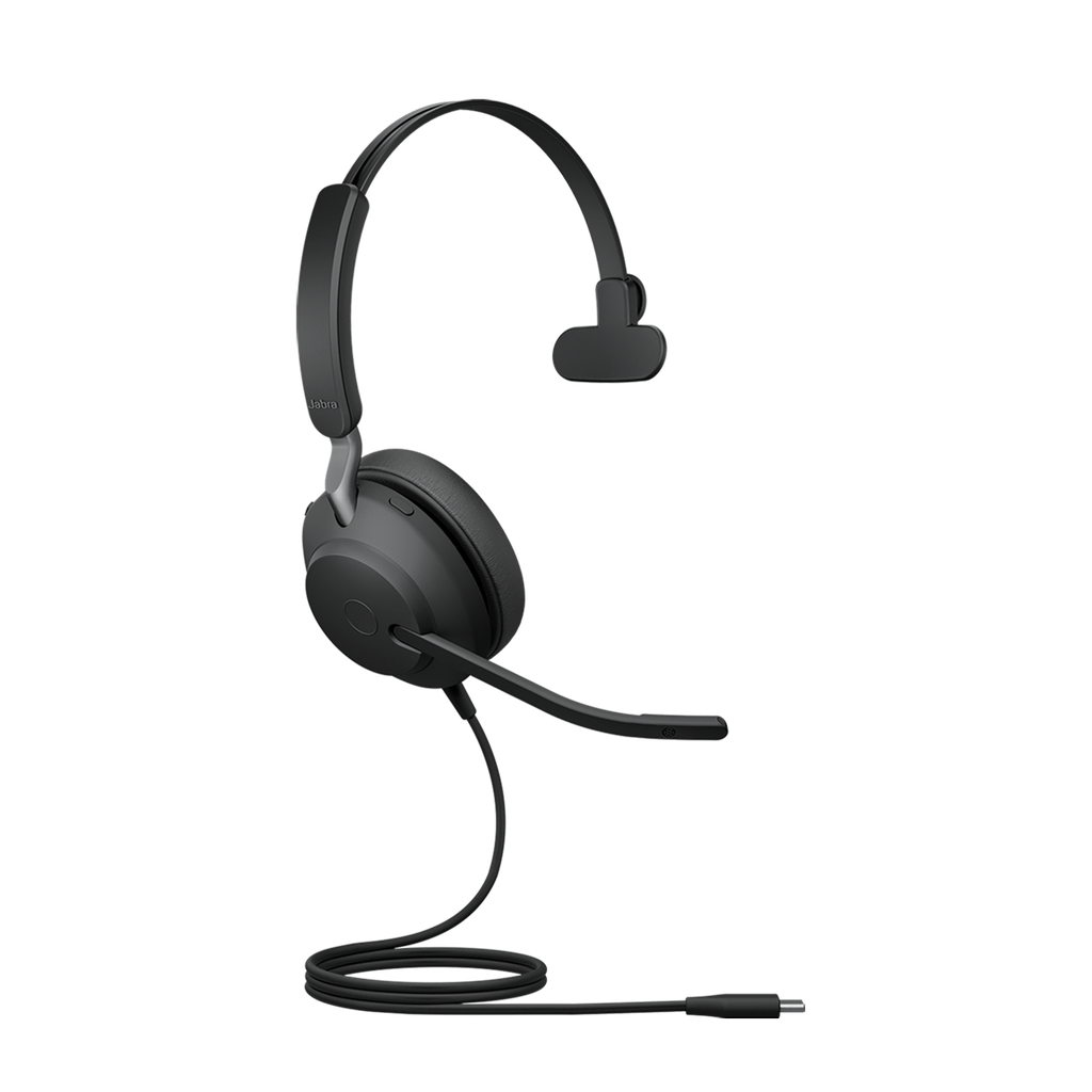 [SPJ-EVL2-40SE-M-UC-C] SPJ-EVL2-40SE-M-UC-C Jabra Evolve2 40 SE Wired USB-C UC Mono Headset, 360° BusyLight, Noise Isolationg Ear Cushions, 2Yr Warranty, Plug-and-play, 3-Microphone Technology