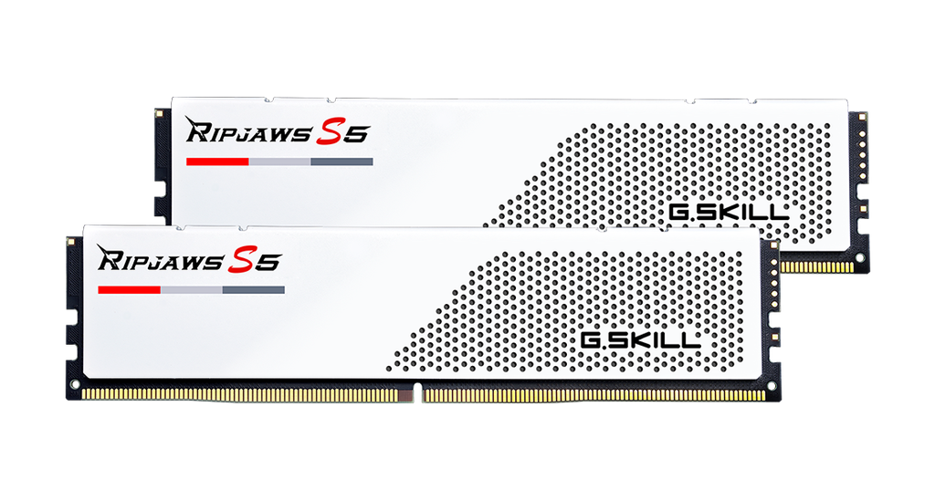 [4713294230881] G.SKILL F5-5200J3636C16GX2-RS5W 32GB (2 x 16GB)/ DDR5 5200 MT/s/ Timings 36-36-36-83/ Voltage 1.2V/ Ripjaws S5