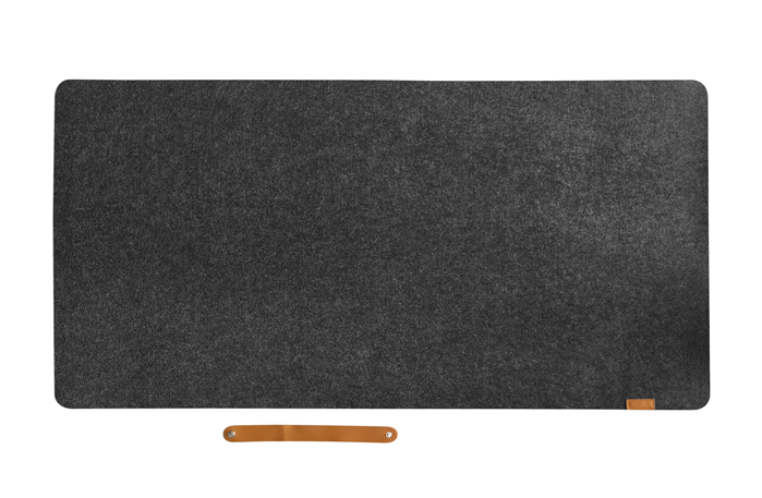 [6956745180849] 6956745180849 Brateck MP07-12-G Large Felt Mouse Pad Dark Grey (LS)
