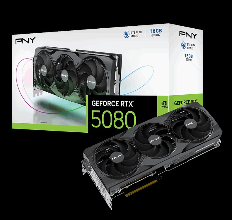 PNY GRAPHICS CARD,RTX5080,16GB,TRPLFAN,PB,PNY GPU