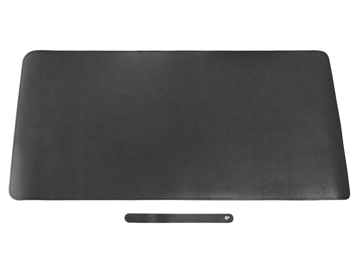 [6956745180818] 6956745180818 Brateck MP07-5-B Large PVC Leather Mouse Pad Black(LS)