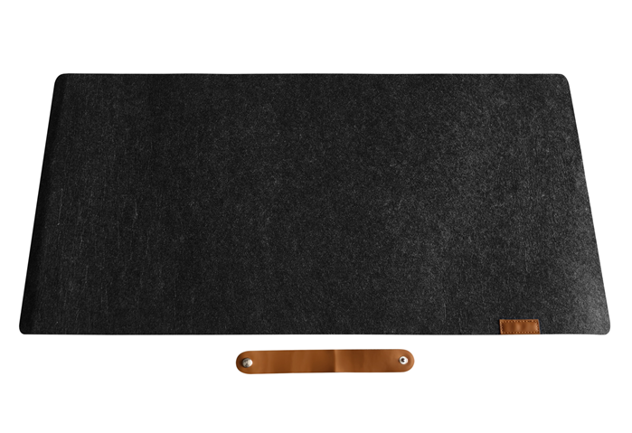 [6956745180825] 6956745180825 Brateck MP07-10-G Large Felt Mouse Pad Dark Grey (LS)