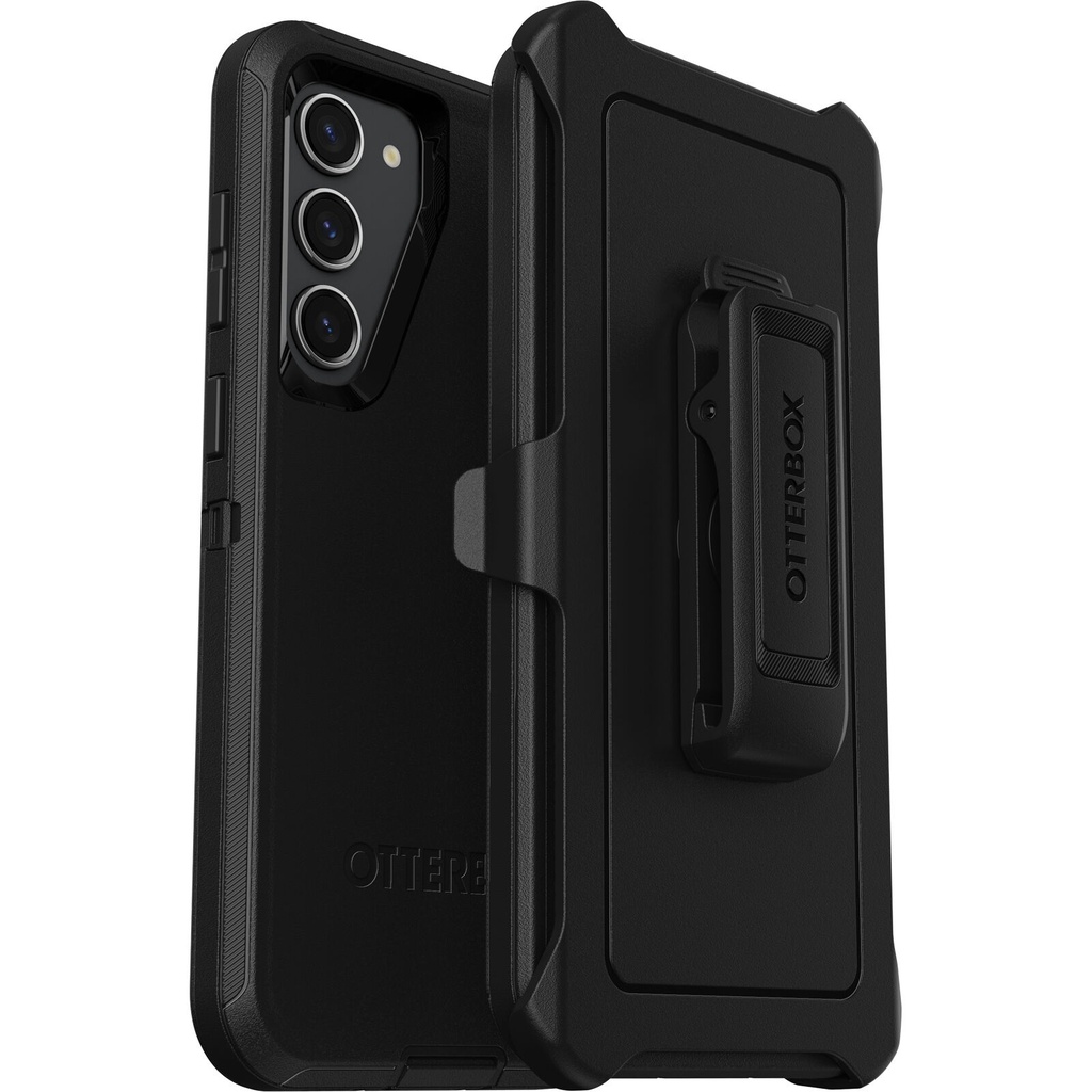 OtterBox Defender Samsung Galaxy S23+ 5G (6.1") Case Black - (77-91027), DROP+ 4X Military Standard,Included Holster,7 Years Warr