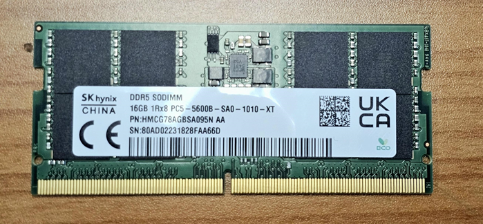 [MECN5-1X16G56OEM] MECN5-1X16G56OEM OEM 16GB (1x16GB) DDR5 SODIMM 5600MHz CL46 1.1V Notebook Laptop Memory RAM 1yr wty