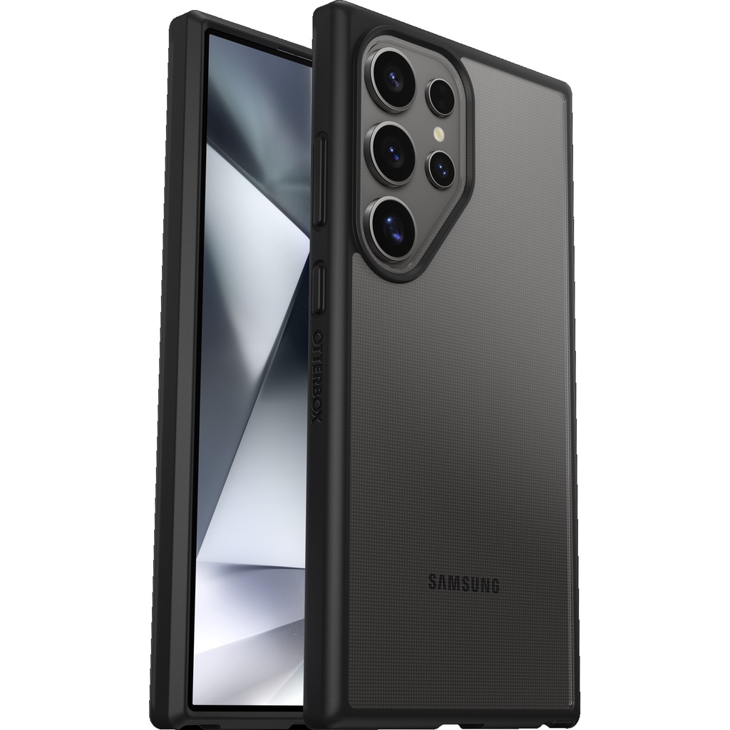 OtterBox React Samsung Galaxy S24 Ultra 5G (6.8") Case Clear/Black - (77-94675),DROP+ Military Standard,Hard Case,Wireless Charging, 7 Years Warranty