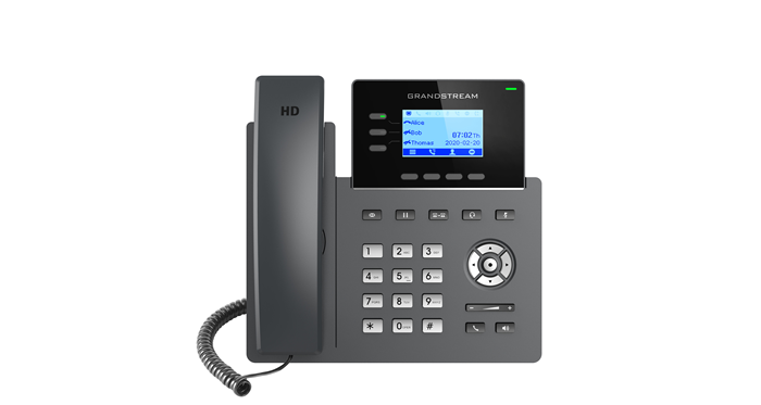 P2603 *LS Grandstream GR 3-Line Essential IP Phone
, 6 SIP Accounts, Up to 3 Call Appearances, Zero Touch Provisioning,  HD Audio,  5-Way Voice Confere