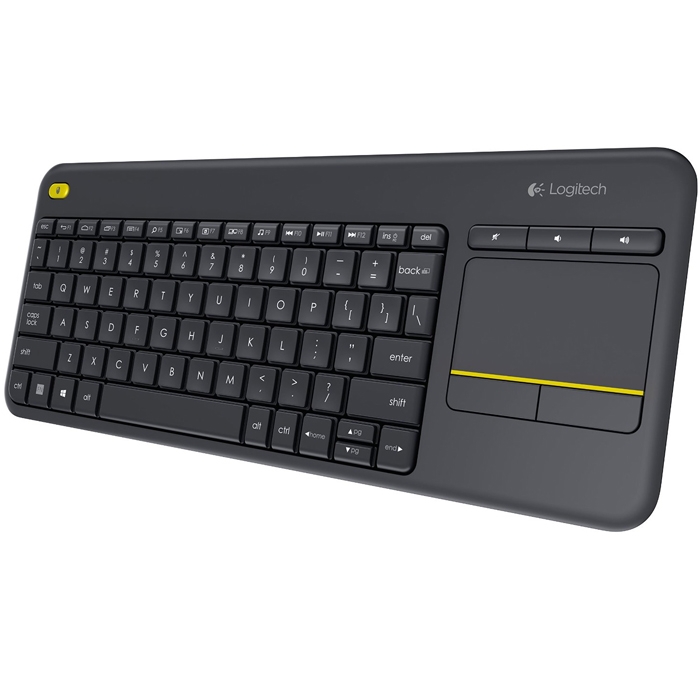 [920-007165(K400PLUS)] Wireless Touch Keyboard K400 Plus - Black replaces K400r Black