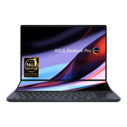 [UX8402VU-P1024X] Zenbook Pro Duo - i9-13900H/14.5" WQXGA+ (2880 x 1800) OLED Touch/LPDDR5 32GB/1TB SSD/RTX 4050/Windows 11 Pro /Stylus (Black)/ 1YR