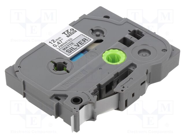 [TZEM931] TZEM931 12MM BLACK ON SILVER MATT TZ TAPE