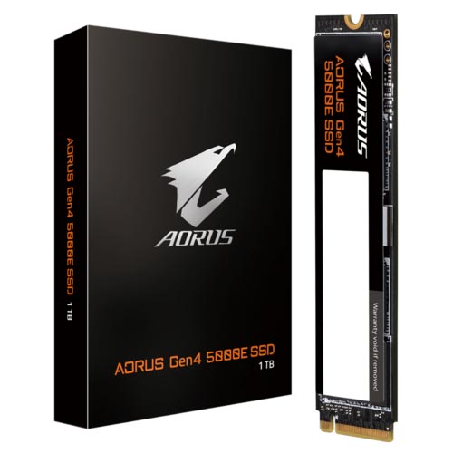 [GP-AG450E1TB-G-M2] AORUS Gen4 5000E SSD 1TB, PCIe4.0x4, NVMe 1.4, M.2 2280, 3D TLC NAND Flash