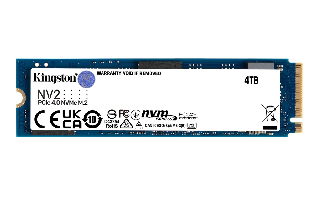 [SNV2S/4000G] SNV2S/4000G Kingston SNV2S NV2 4TB PCIe 4.0 NVMe M.2 2280 SSD