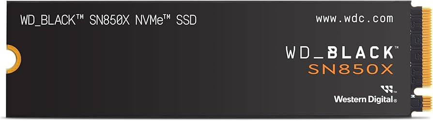 [WDS100T2X0E] WDS100T2X0E WD Black SN850X NVMe SSD, 1TB, M.2, 5 Yrs