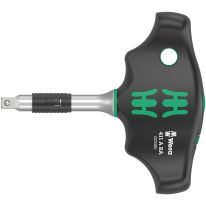 [WT05023460001] WERA 411 A RA T-handle adapter screwdriver with ratchet function, 1/4"
