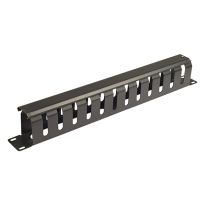 002.008.0009 1RU 19" Metal Cable Management Rail | 12 Slot