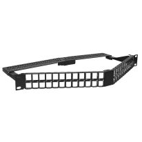 [PP.48PUTP.UL.HD] 1RU 48 Port UTP Angled 'V' Style Patch Panel - Unloaded