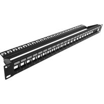 [PP.24PFTP.UL] 1RU 24 Port Shielded Patch Panel - Unloaded