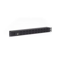 [PDU.10WHC13.10A] 1RU 10 Way C13 10A Outlet Horizontal PDU Rack Mount Power Rail with C14 Inlet