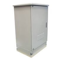 002.015.2286.V 22RU 800mm Wide x 600mm Deep Grey Outdoor Freestanding Ventilated Cabinet. IP45