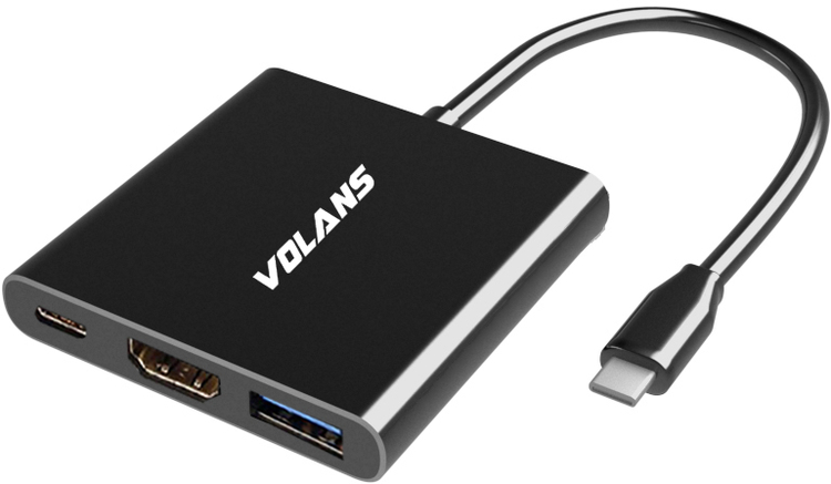 [VL-UCH3C2] VL-UCH3C2 Aluminium USB-C Multiport 4K HDMI USB3.0 Adapter