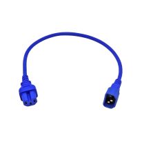 [011.180.1505] 0.5m IEC C14 to C15 High Temperature Power Cable Blue