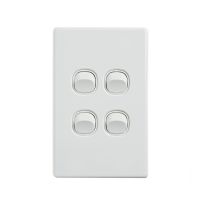 [040.0.0089] 040.0.0089 Elegant Wall Switch 4 Gang 250V 16A - Vertical