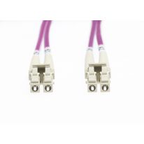 [FL.OM4LCLC3MEV] 3m LC-LC OM4 Multimode Fibre Optic Patch Cable: Erika Violet