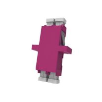 [015.002.0055] 015.002.0055 LC OM3 / OM4 Multimode Through Coupler DUPLEX | Erika Violet