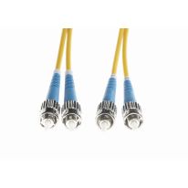 [FL.OS2STST1M] 1m ST-ST OS1 / OS2 Singlemode Fibre Optic Cable : Yellow