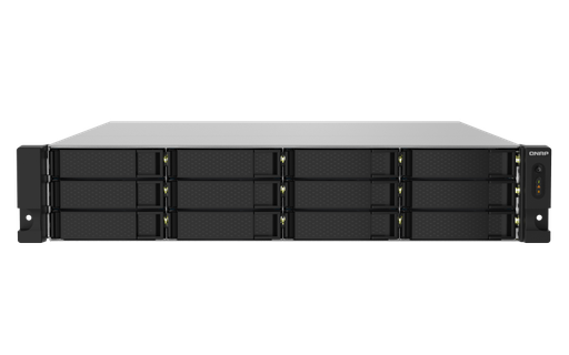 [TS-1232PXU-RP-4G] 12-Bay AL324 quad-core 1.7 GHz rackmount NAS with 250W redundant PSU, 4GB DDR4 UDIMM RAM (max 16GB), SATA 6Gb/s, 2x 10GbE SFP+, 2x 2.5GbE